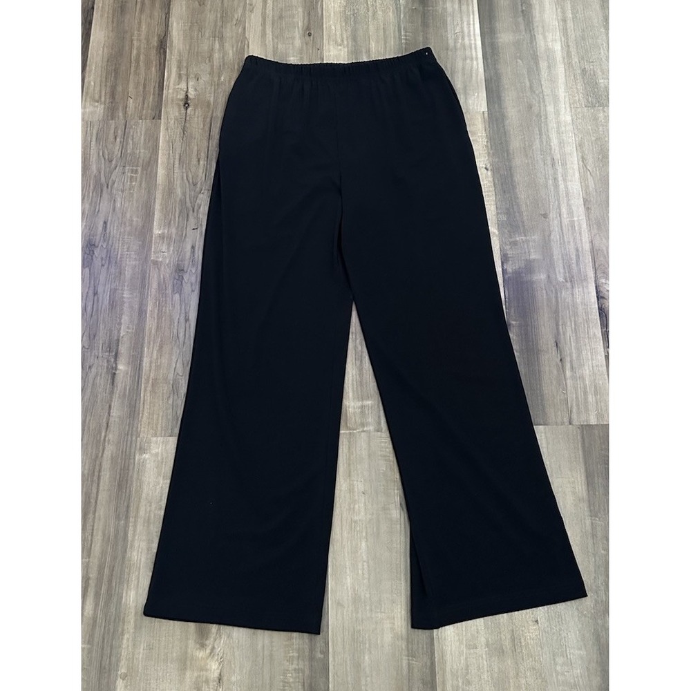 IC by Connie K Wide Leg Pants Size M Relaxed Pullon Stretch Office Travel EUC